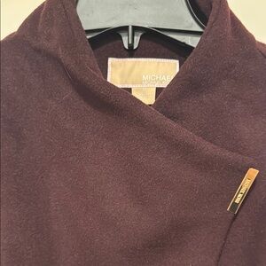 Michael Kors Burgundy Wool Coat